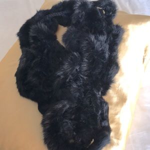 Black mink scarf